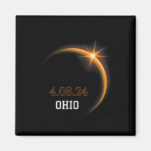 Aimant Éclipse solaire 2024 Totalité Ohio Printemps 4.08.