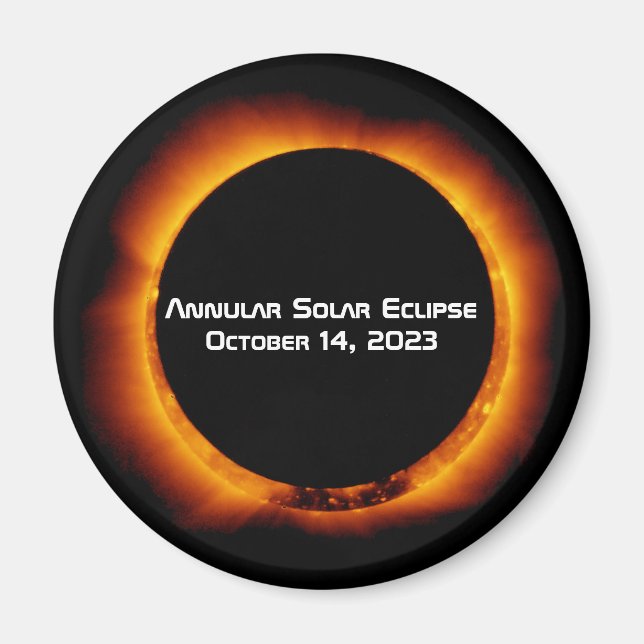 Aimant Éclipse solaire annuelle 2023 (Devant)