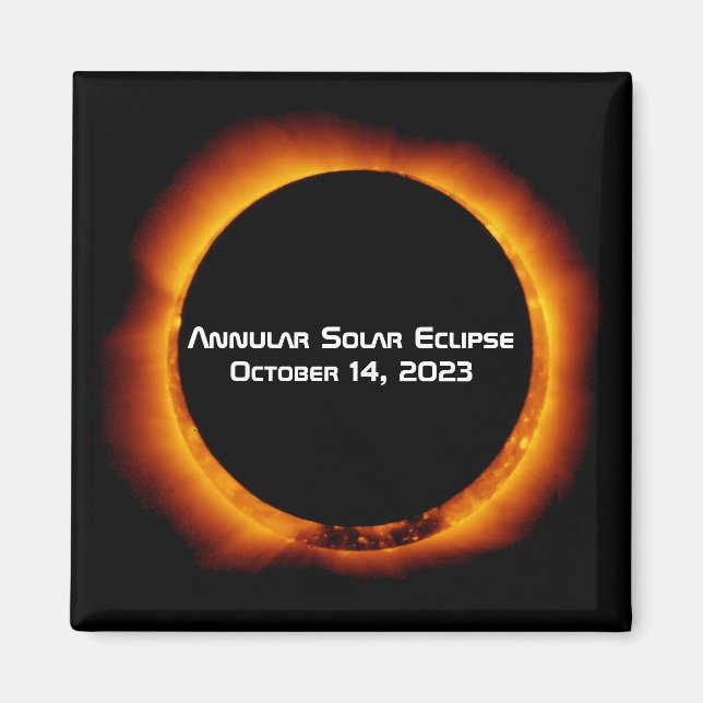 Aimant Éclipse solaire annuelle 2023 (Devant)