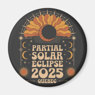 Aimant Éclipse solaire partielle 2025 Québec Canada