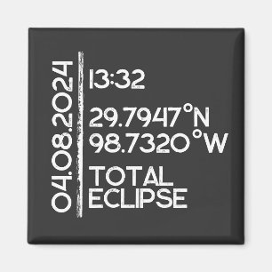Aimant Éclipse solaire personnalisée 2024