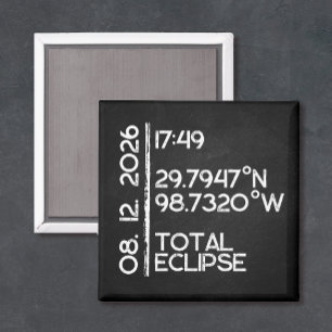 Aimant Éclipse solaire personnalisée 2026