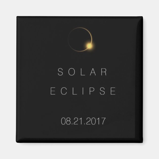 Aimant Éclipse solaire totale 2017 (Devant)