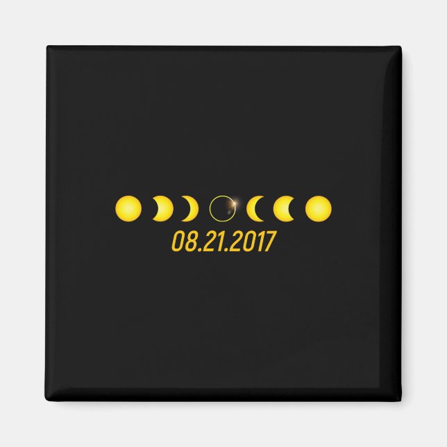 Aimant Éclipse solaire totale 2017 (Devant)