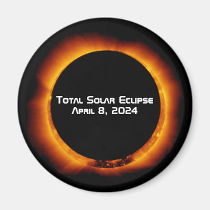 Aimant Éclipse solaire totale 2024