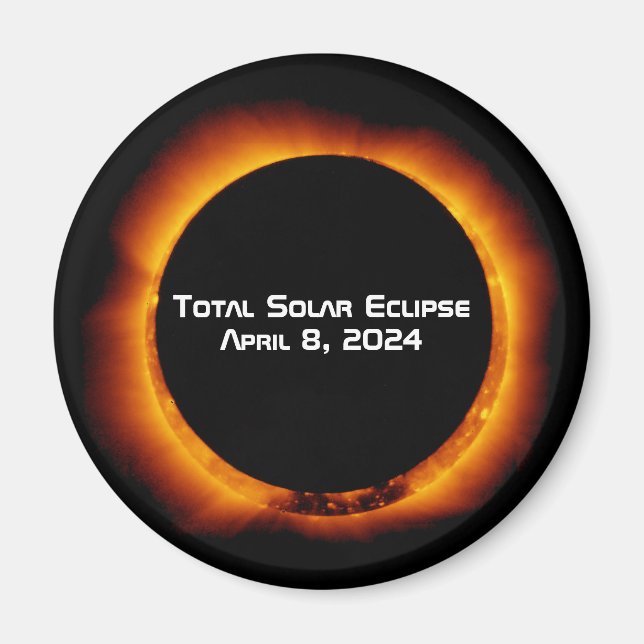 Aimant Éclipse solaire totale 2024 (Devant)