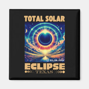 Aimant Éclipse solaire totale 8 avril 2024 Texas Solar Ec