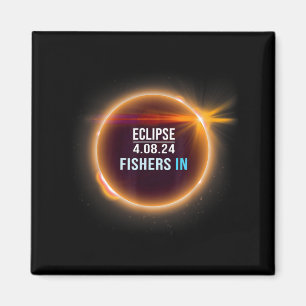 Aimant Éclipse solaire totale de Fishers Indiana 04.08.20