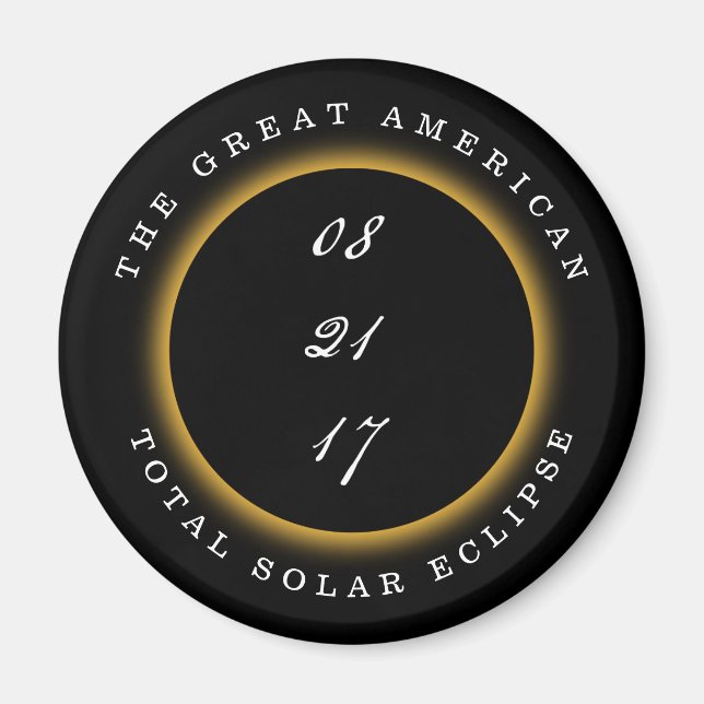 Aimant Éclipse solaire totale des États-Unis 2017 (Devant)