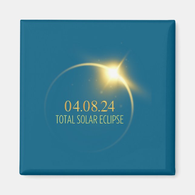 Aimant Éclipse solaire totale en Amérique 2024 4.08.24 Ac (Devant)