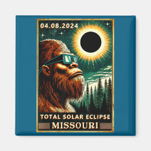 Aimant Éclipse solaire totale Illustration Bigfoot Missou