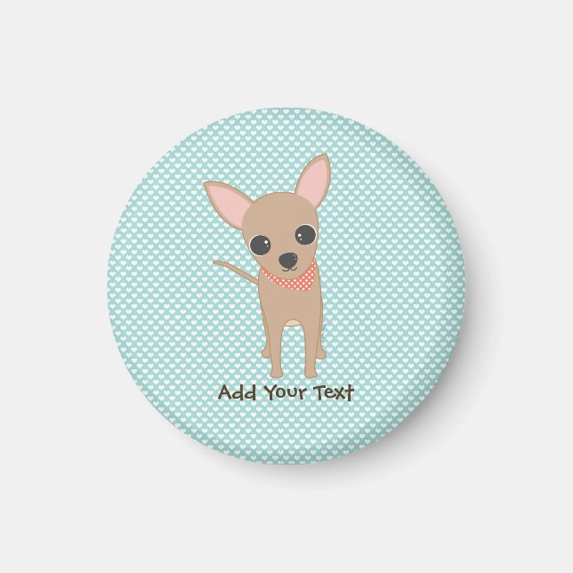 Aimant École personnalisée Cute Chihuahua  (Devant)