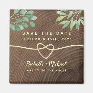 Aimant Économie de date Rustique Bois Verdure