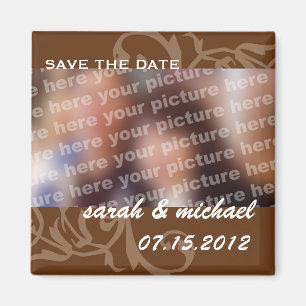 Aimant Économies de brun la photo de faire-part de