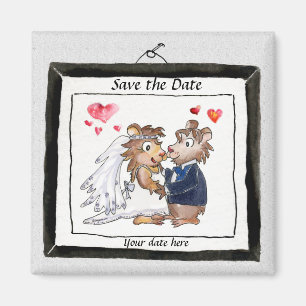 Aimant Économies mignonnes de bande dessinée de mariage