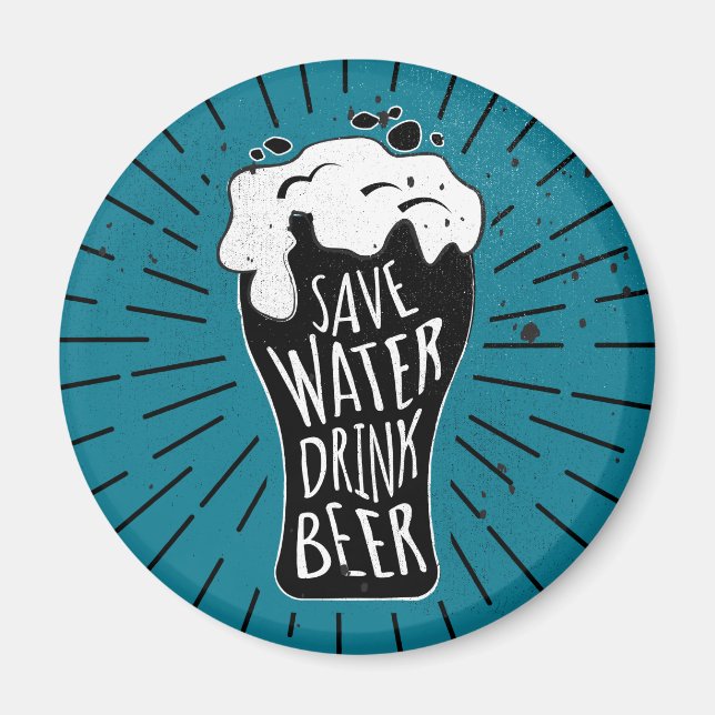 Aimant Économisez de la bière à boire (Devant)