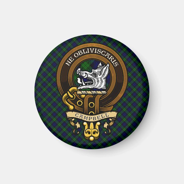 Aimant Écosse Clan Campbell Badge et Crest (Devant)