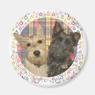 Aimant Ecosse roux et noir sur Tartan