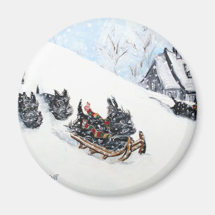 Aimant Ecosse Sledding Terriers