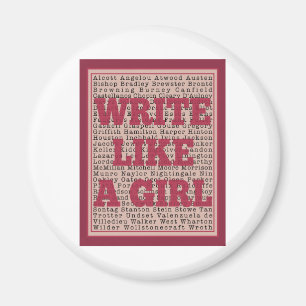 Aimant Écrire comme une jeune fille à lèvres