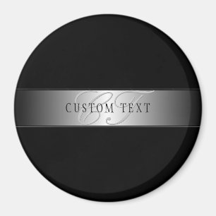 Aimant Écriture de monogramme élégante et modifiable   No