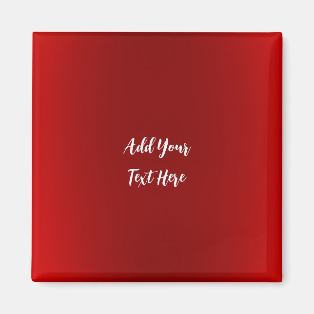 Aimant Écriture professionnelle ajouter du texte rouge mo (Devant)