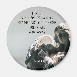 Aimant Écriture Psaume 91:11 Angels Surveillez Votre Aima