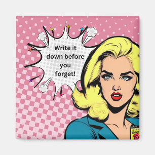 Aimant Écrivez-le vers le bas Magazine d'art pop