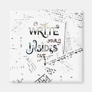 Aimant Écrivez votre intérieur dehors! Motivation des écr