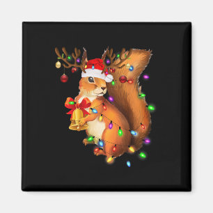 Aimant Écureuil de Noël Famille Lumière Correspondant Pyj