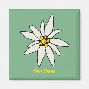 Aimant Edelweiss Chalet Fleur Retro Huis Vintage Alm
