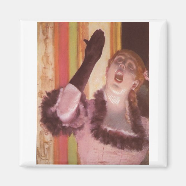 Aimant Edgar Degas - Chanteur avec Glove 1878 Femme Flowe (Devant)
