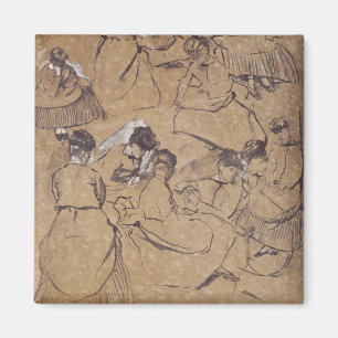 Aimant Edgar Degas   Douze études sur les femmes en costu