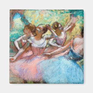 Aimant Edgar Degas - Quatre Ballerinas sur scène