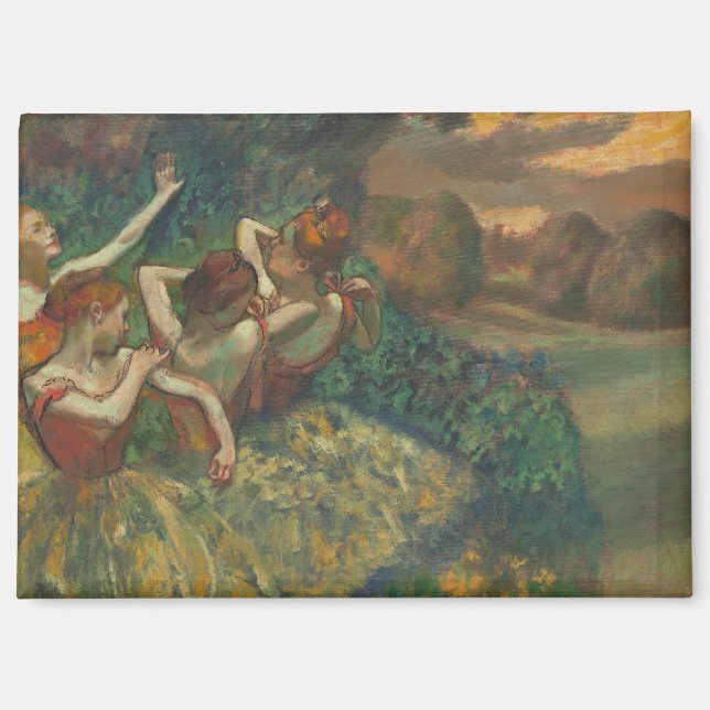 Aimant Edgar Degas Quatre Danseurs Impressionniste (Recto)