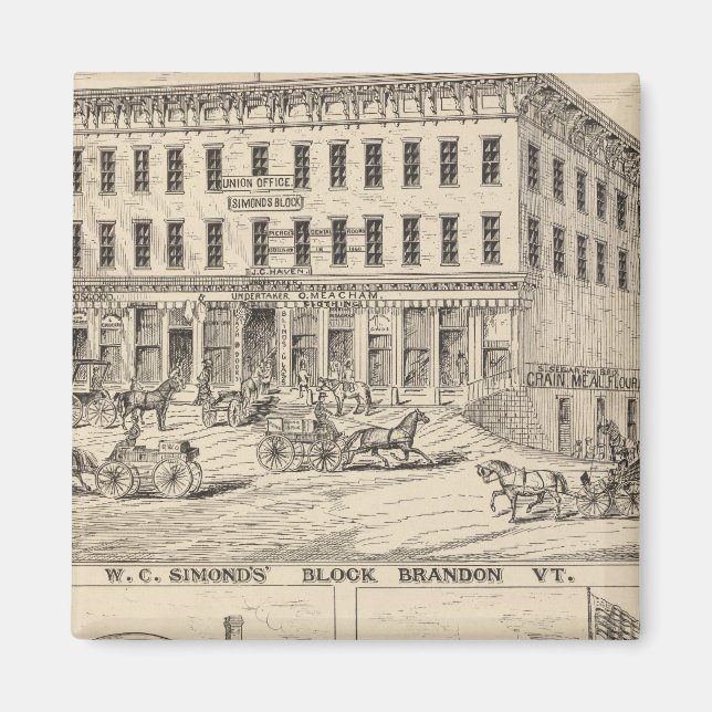 Aimant Édifice du WC Simond à Brandon (Devant)