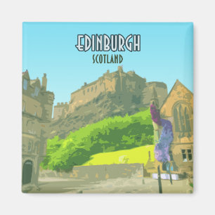 Aimant Edinburgh Scotland Castle Royaume-Uni Vintage