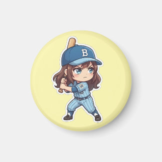 Aimant Édition Chibi Baseball - Position du batteur
