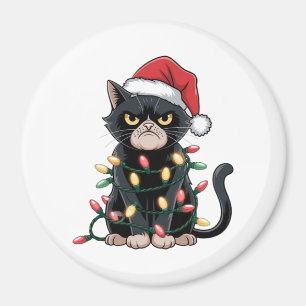 Aimant Édition Noël Chat Noir