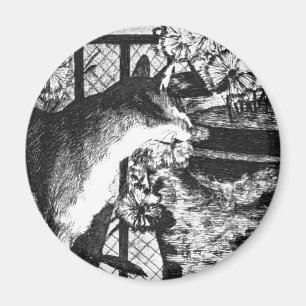 Aimant Édouard Manet Chat et Fleurs