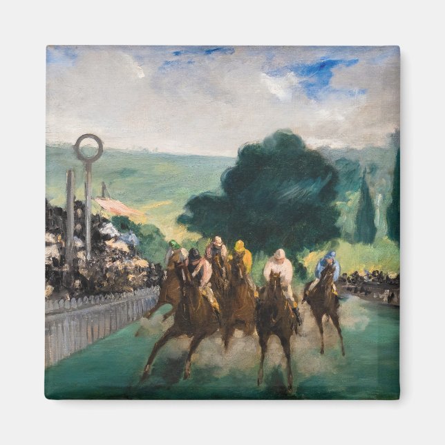 Aimant Edouard Manet - Les courses à Longchamp (Devant)