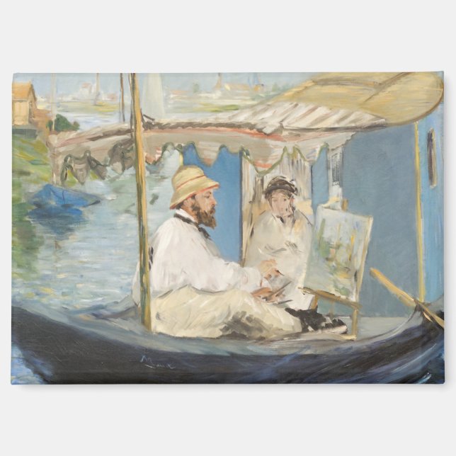 Aimant Edouard Manet - Monet Peinture sur son Studio Boat (Recto)