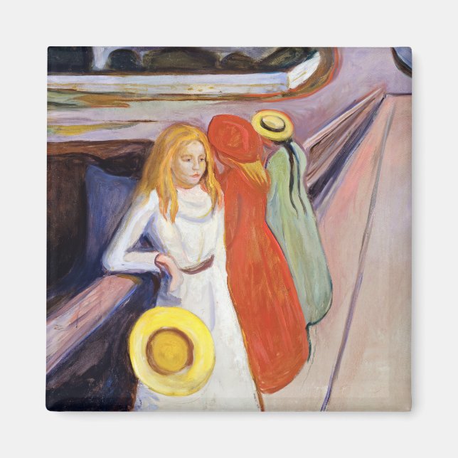 Aimant Edvard Munch - Les filles sur le pont 1901 (Devant)