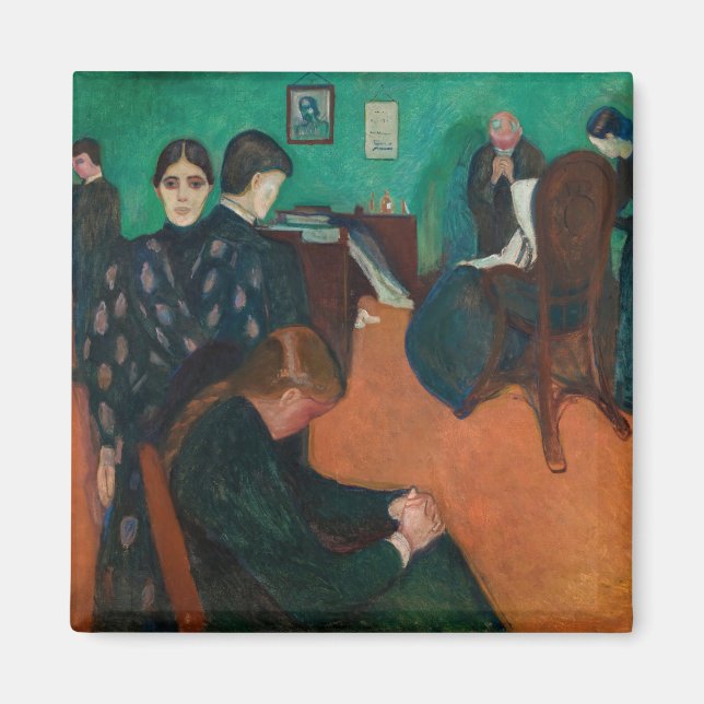 Aimant Edvard Munch - Mort dans la salle de repos v1 (Devant)