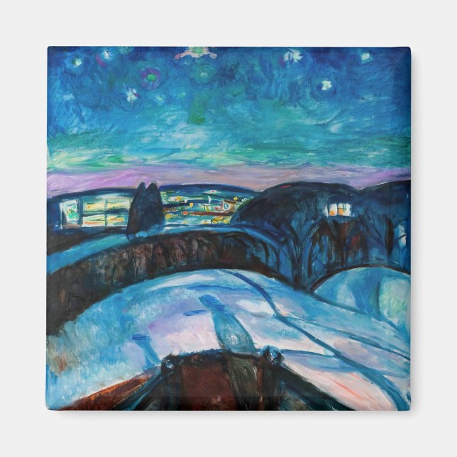 Aimant Edvard Munch - Nuit étoilée 1922 (Devant)