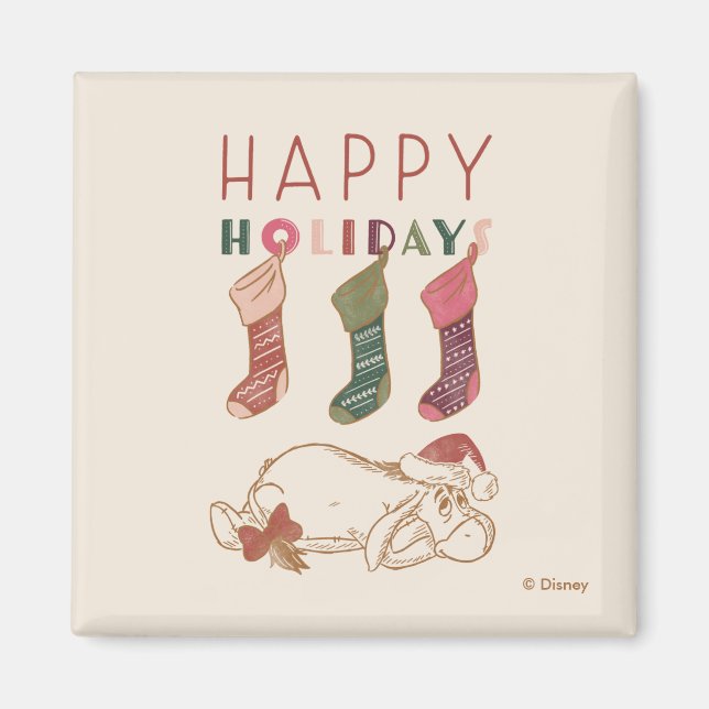 Aimant Eeyore | Joyeuses fêtes (Devant)