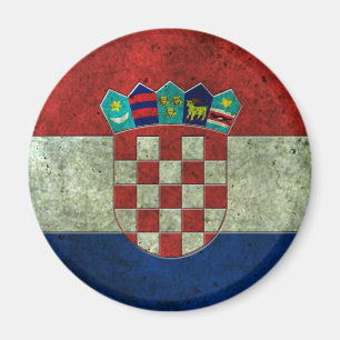 Aimant Effet en acier âgé par drapeau croate