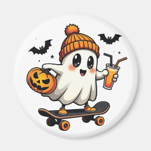 Aimant Éffrayant Halloween Patinage Citrouille Fantôme ép