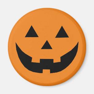 Aimant Éffrayant orange Jack-o'-lantern citrouille Hallow