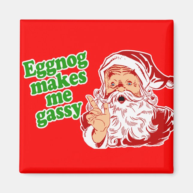 Aimant Eggnog Fête Père Noël Fart (Devant)
